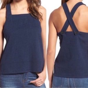 Madewell apron cross back tank top size XXS